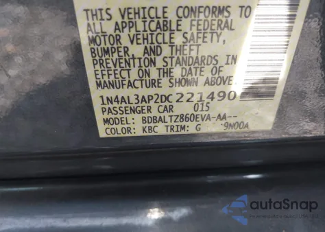 2013 Nissan Altima 2.5 Sv из США, поврежденный, VIN 1N4AL3AP2DC221490